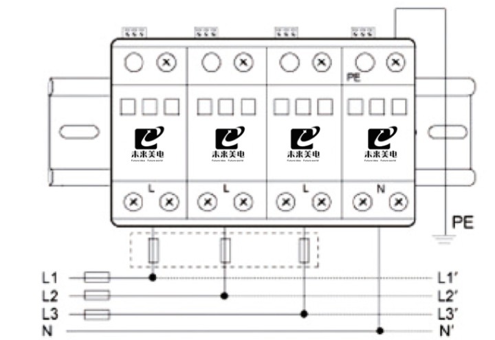浪涌保护器接线图