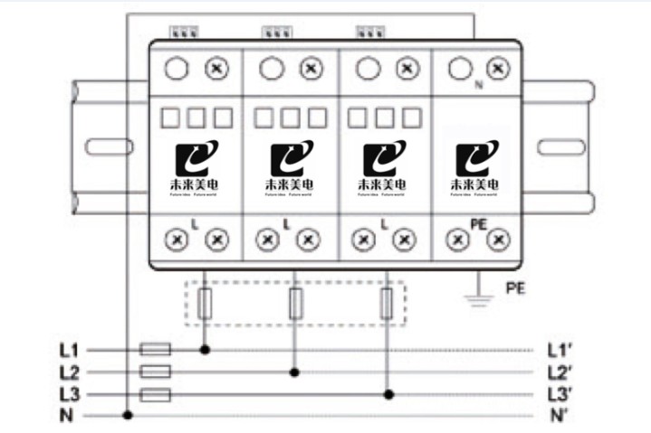 浪涌保护器接线图