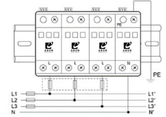 浪涌保护器接线图
