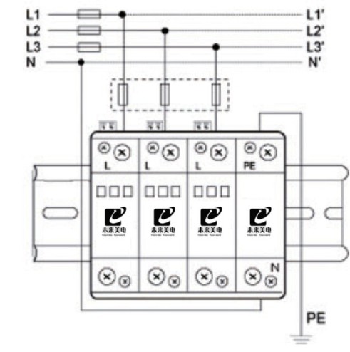 浪涌保护器接线图